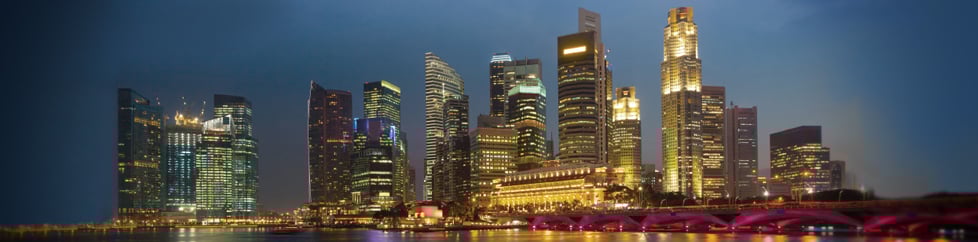Singapore night skyline
