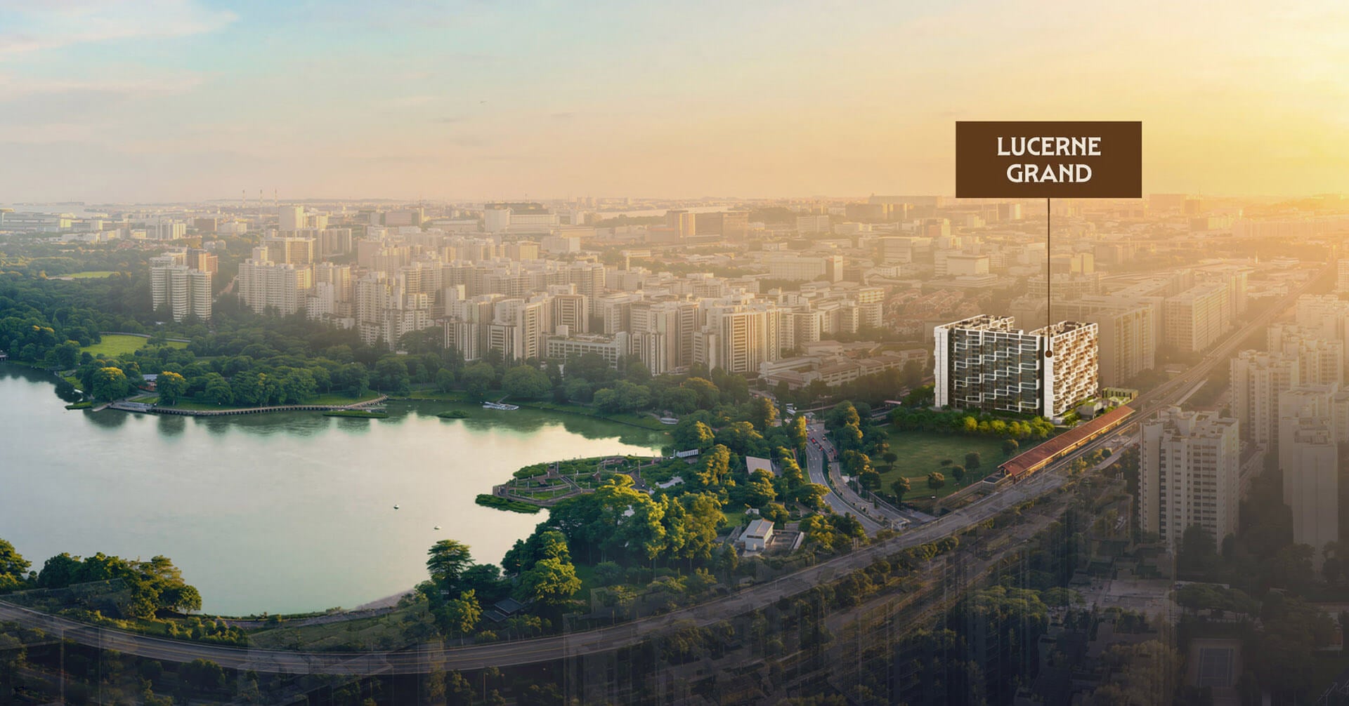 Aerial view of Lucerne Grand location