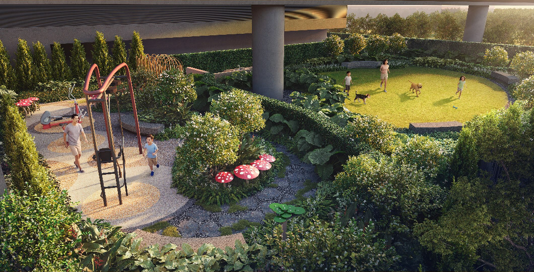 Lush Lucerne Grand family garden