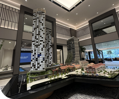 Explore the modern sales gallery at Union Square Residences in Singapore