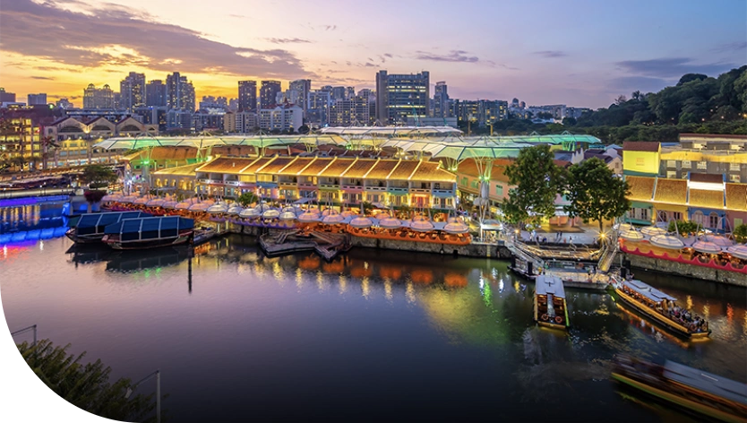 Clarke Quay’s vibrant waterfront near Union Square Residences