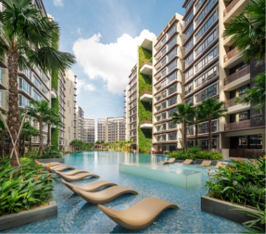 D'Nest Singapore condominium with solar panels for green energy