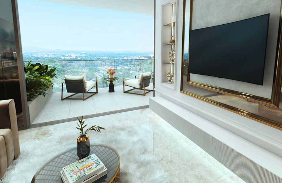 3D Virtual Tour 2-Bedroom + Study Type A1